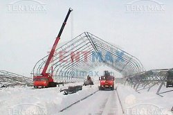 МОНТАЖ КАРКАСА АНГАРА-ТЕЛЯТНИКА