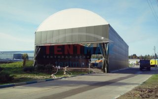 Передвижной каркасно тентовый ангар
