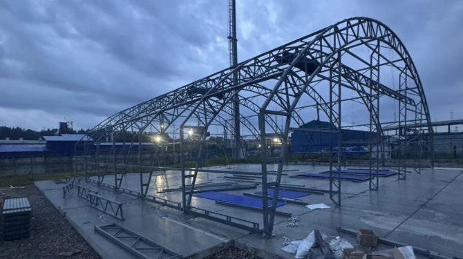 Каркасно-тентовый склад (Пермский край). 18 на 18 м. — фото 2