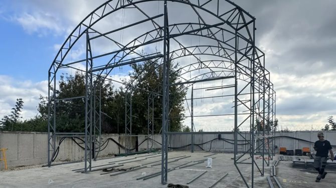 Каркасно-тентовый склад (г. Липецк). 10 на 12 м. — фото 3