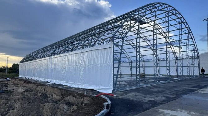 Каркасно-тентовый склад (г. Кстово). 24 на 36 м. — фото 4